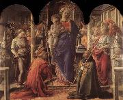 Fra Filippo Lippi Madonna and Child with St Fredianus and St Augustine oil